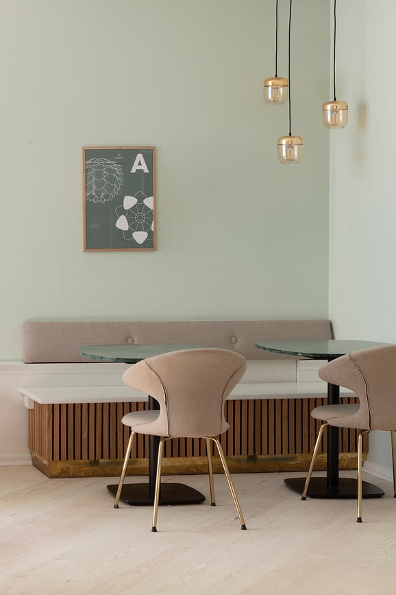 Suspension Acorn simple, ambre laiton