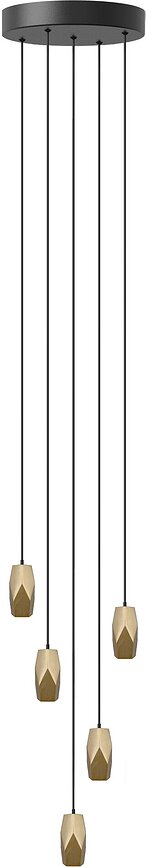 Suspension Brighter Days Penta, laiton