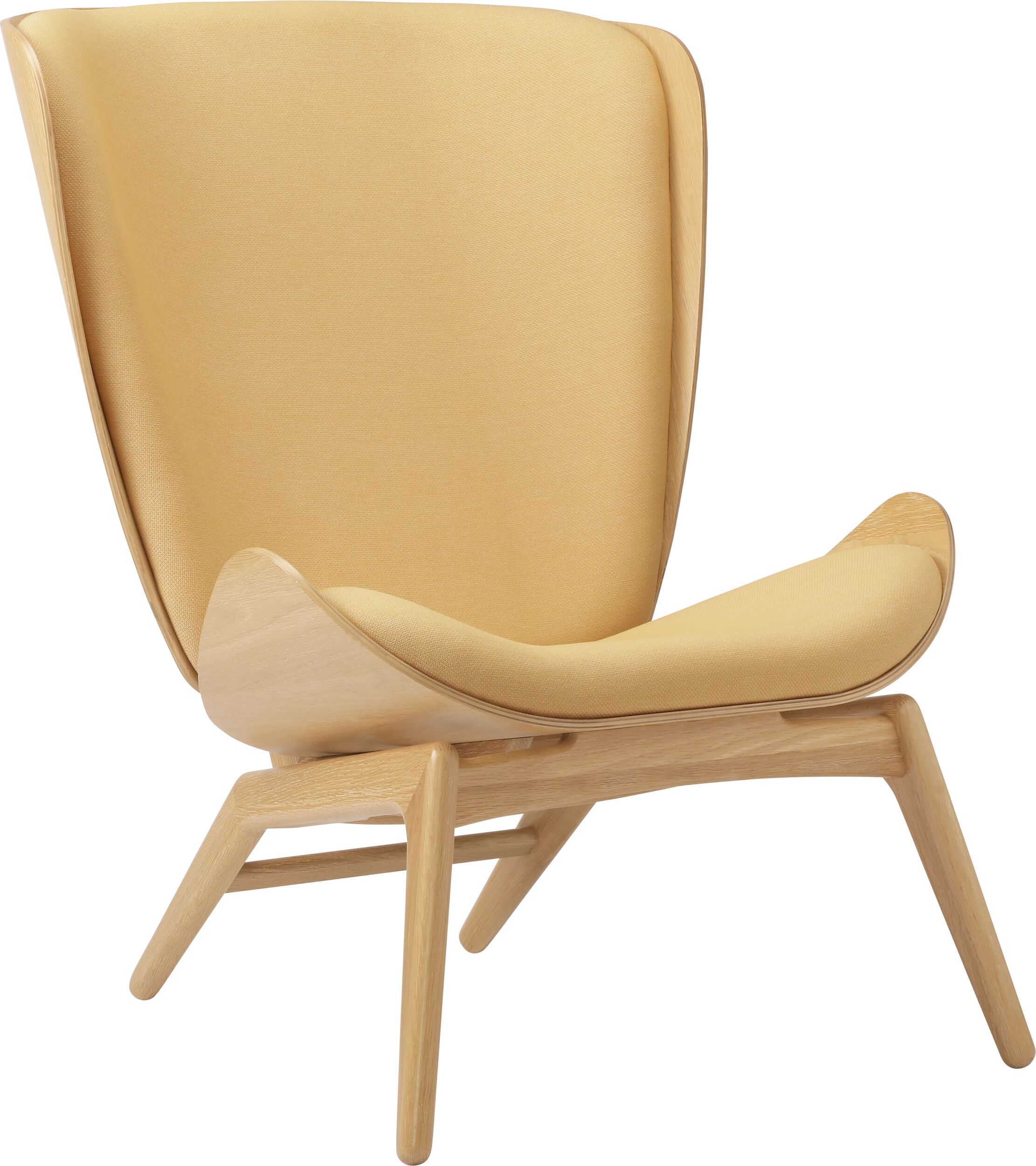The Reader Sessel hellbeige auf Eichenbeinen
