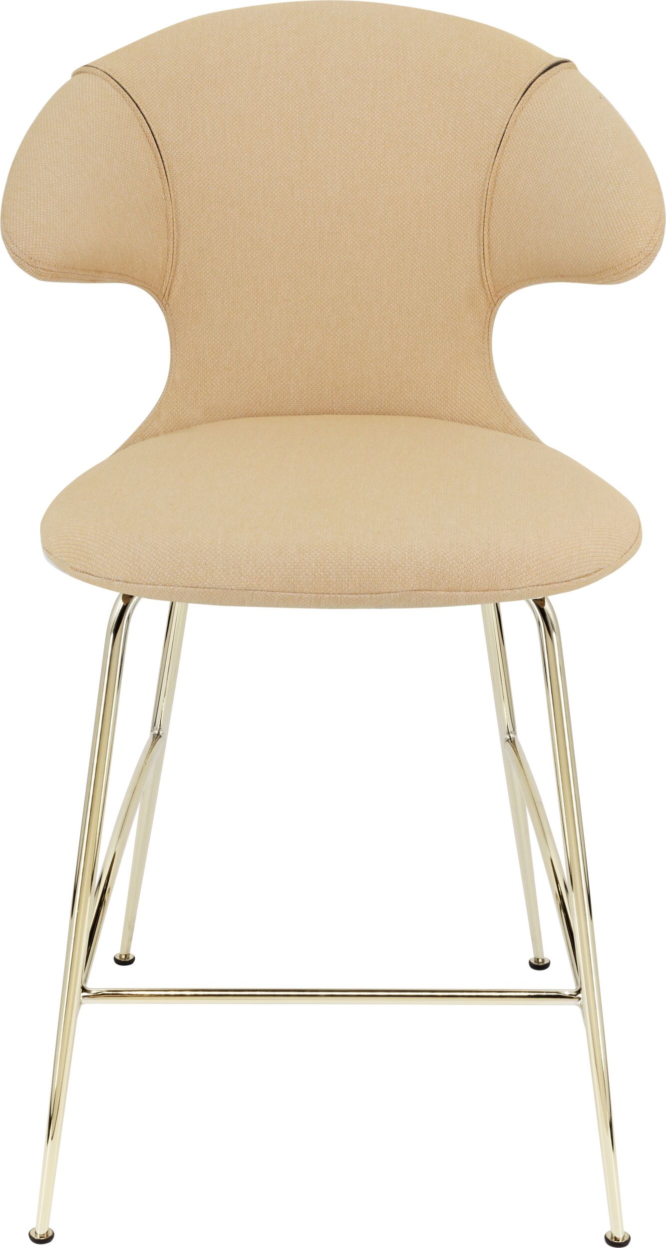 Time Flies Stuhl 102 cm hellbeige auf Messingbeinen