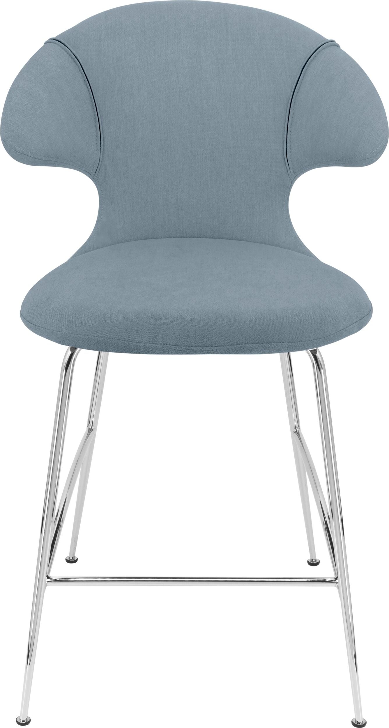 Time Flies Stuhl 102 cm himmelblau auf verchromten Beinen