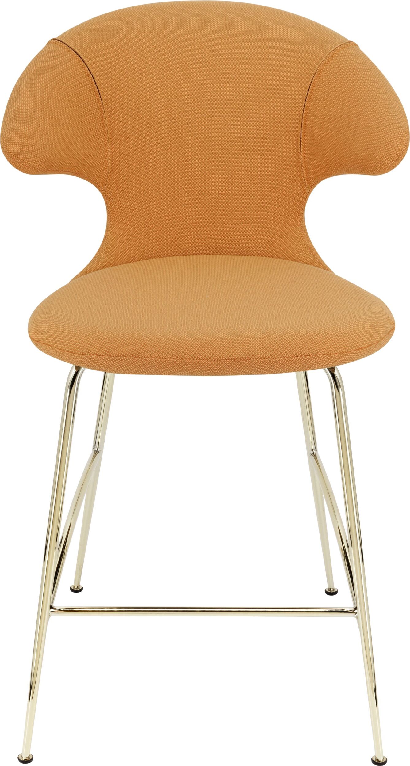 Time Flies Stuhl 102 cm orangefarben auf Messingbeinen