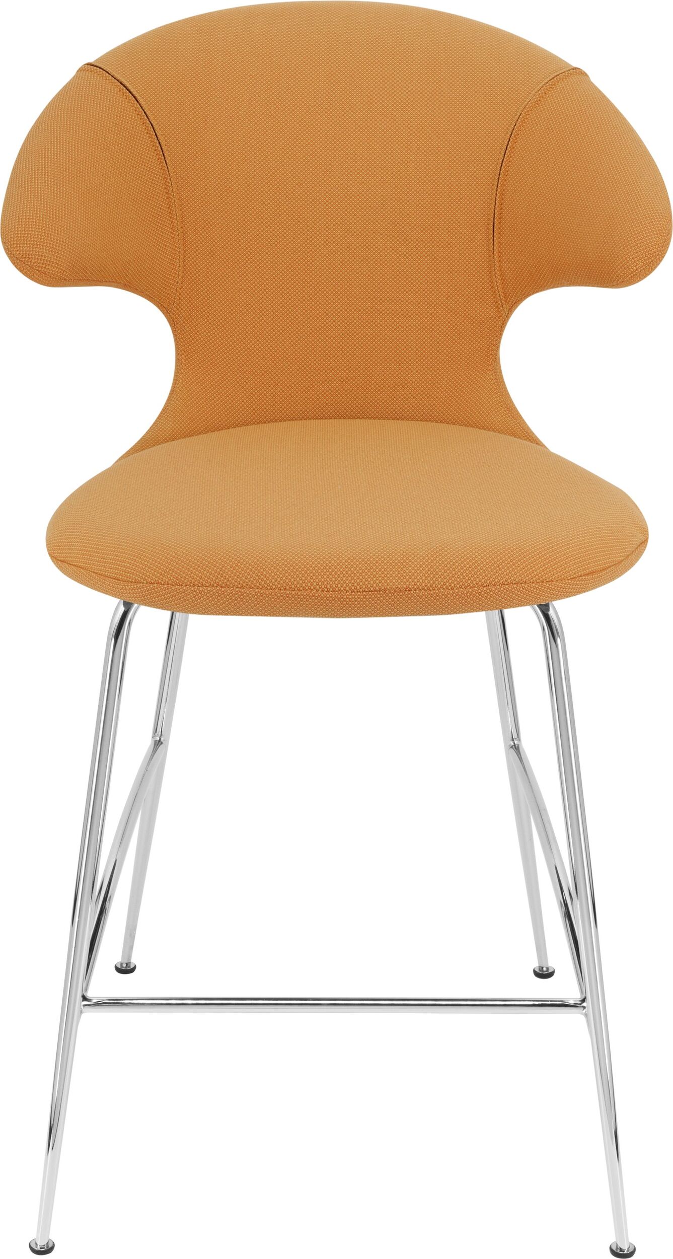 Time Flies Stuhl 102 cm orangefarben auf verchromten Beinen