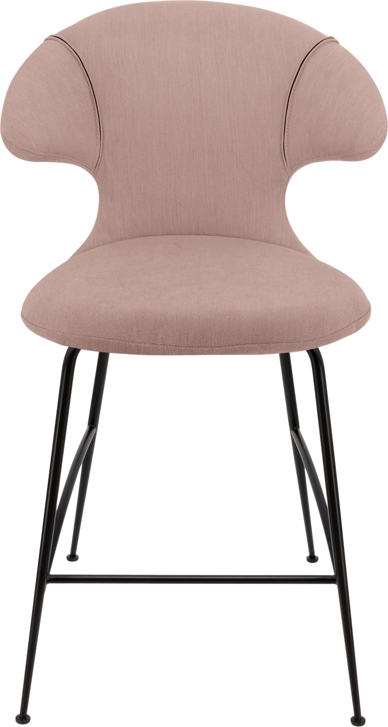 Time Flies Stuhl 102 cm rosa mit schwarzen Beinen