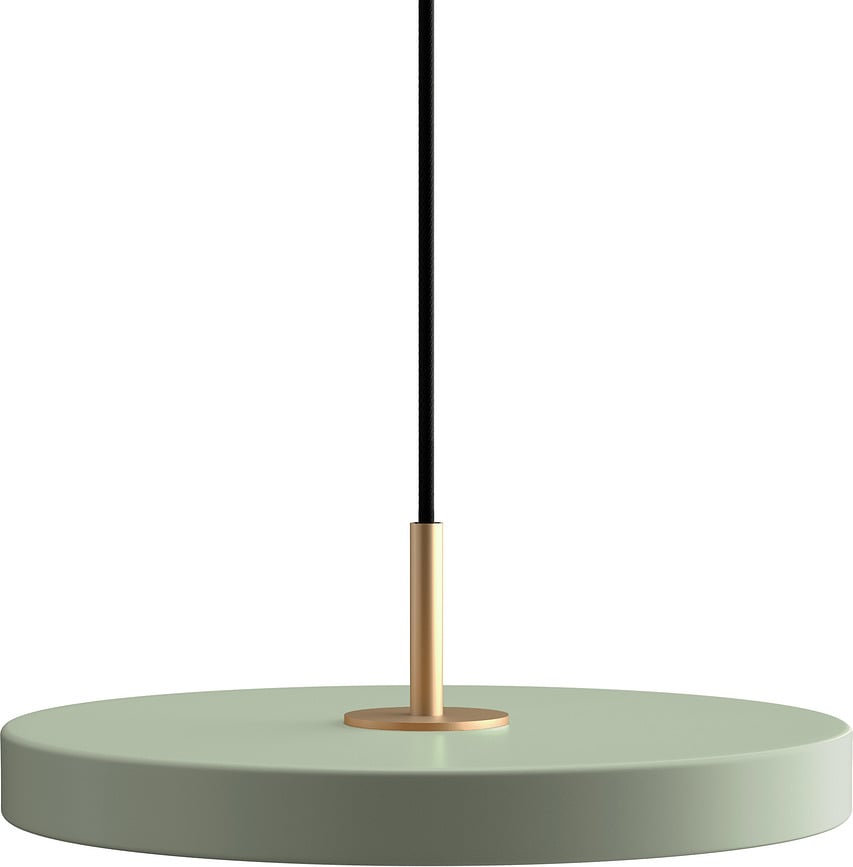 Závesná lampa Asteria Plus so zlatým upevnením 31 cm olivová