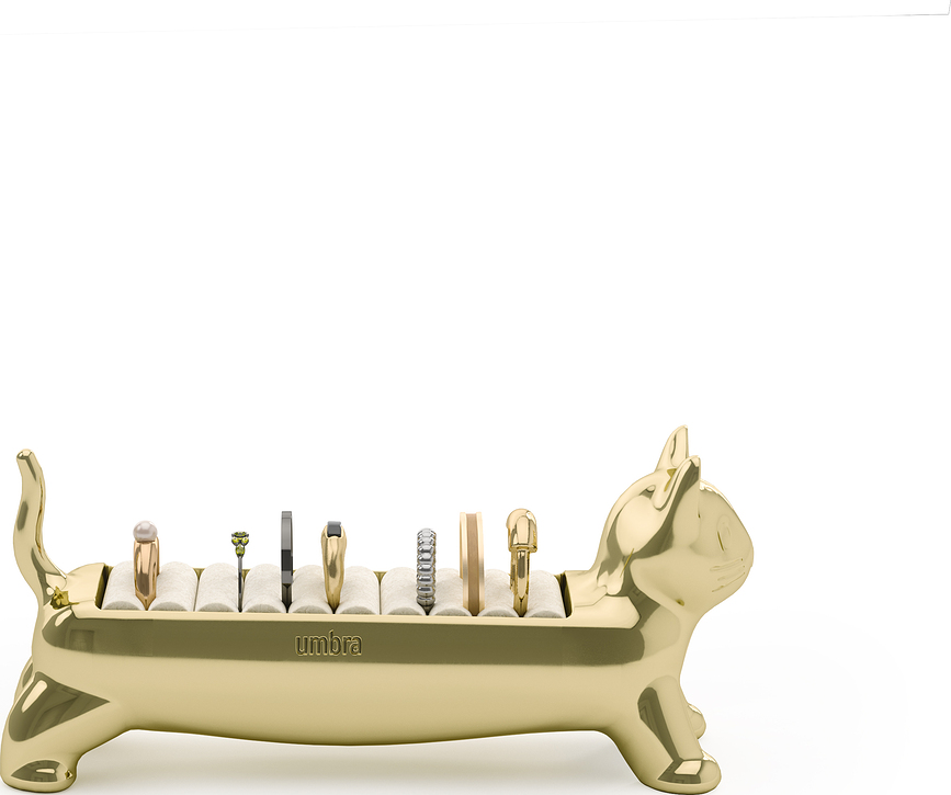 Ali Cat Porte-Bagues, argenté