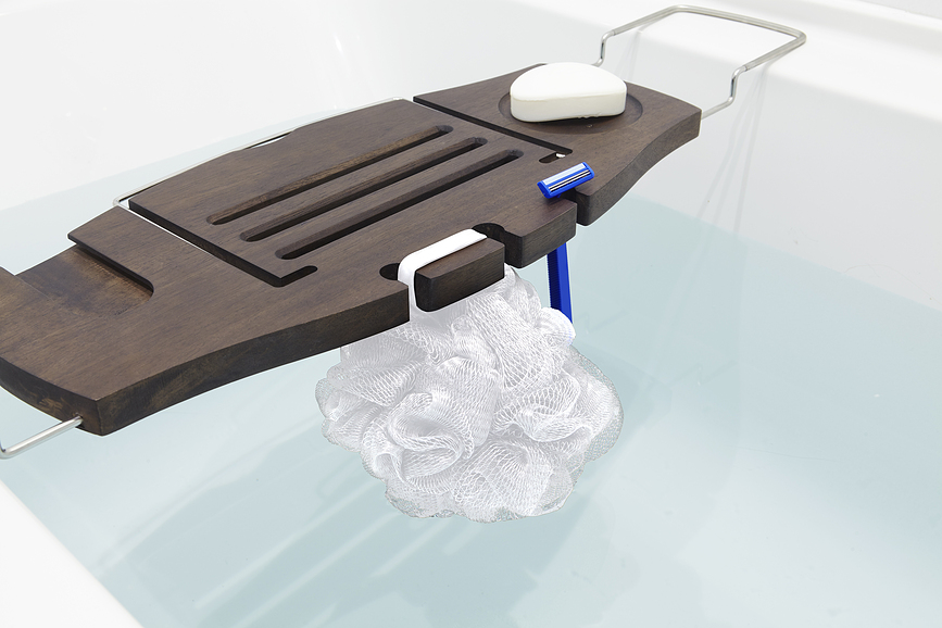 Bandeja para bañera Aquala, de madera clara