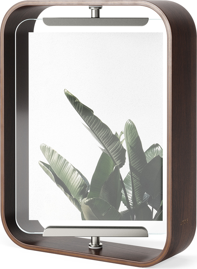 Bellwood Cadre Photo double face, bois foncé