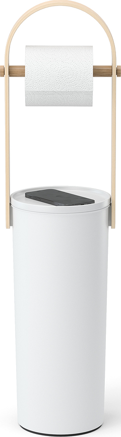 Bellwood Porte-papier Toilette sur pied, blanc