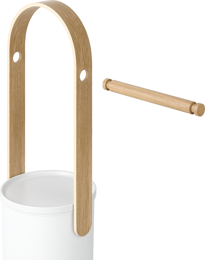 Bellwood Porte-papier Toilette sur pied, blanc