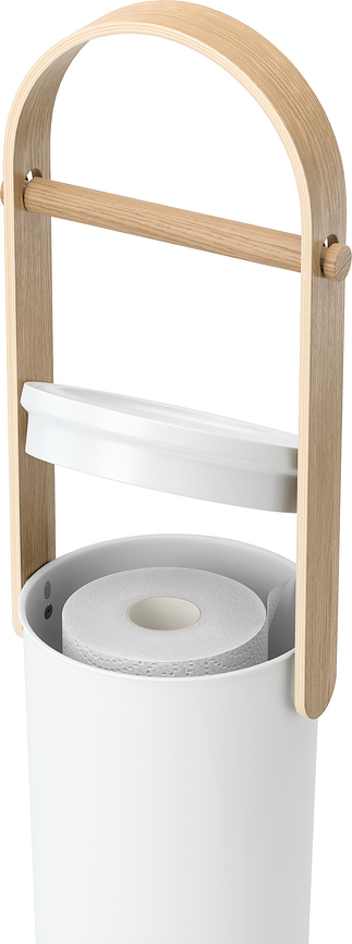 Bellwood Porte-papier Toilette sur pied, blanc
