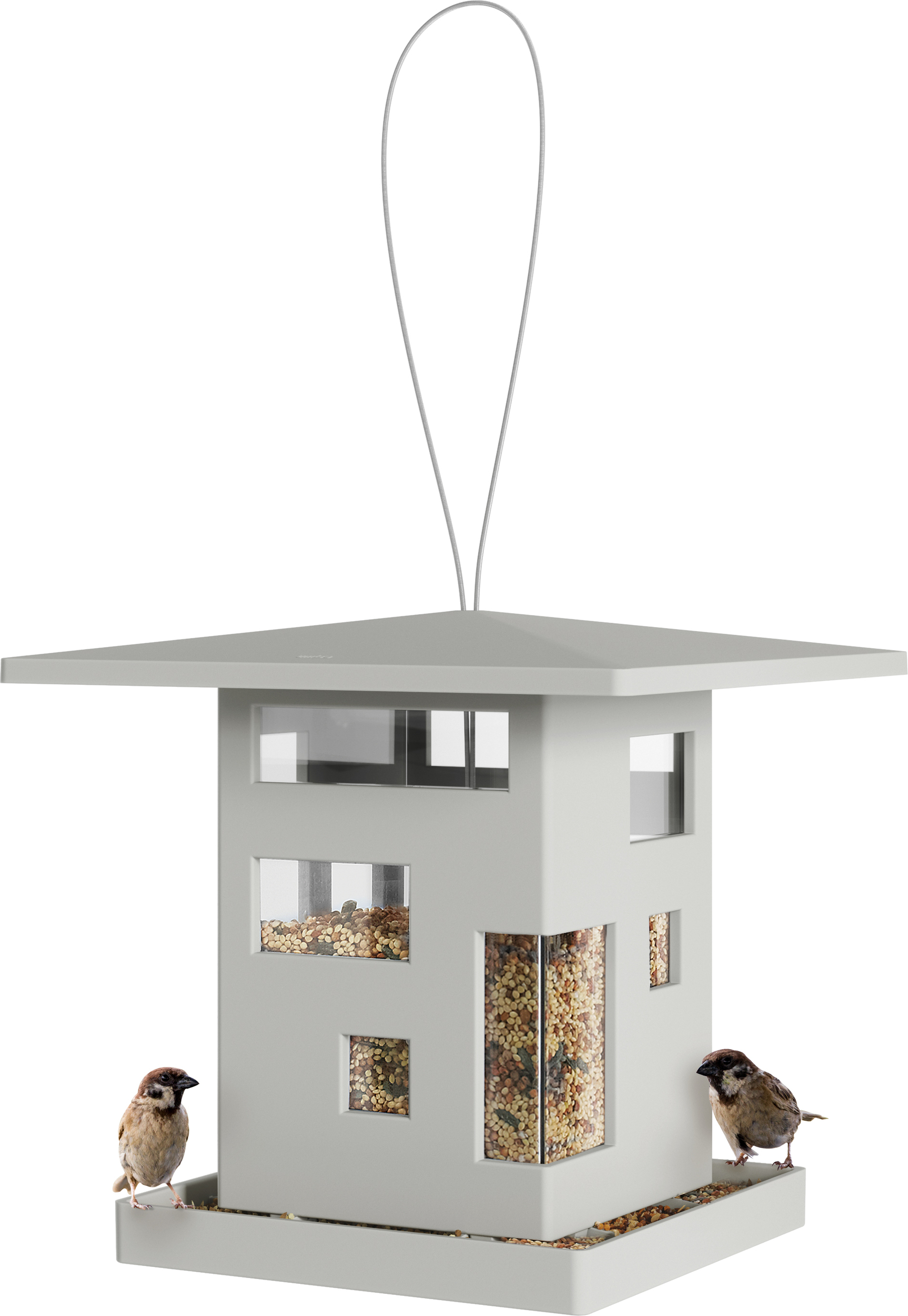 Bird Cafe Vogelhäuschen grau