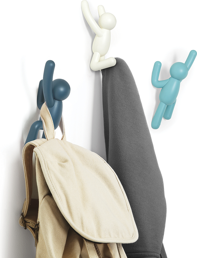 Buddy Obešalnik, črn, 3 kosi