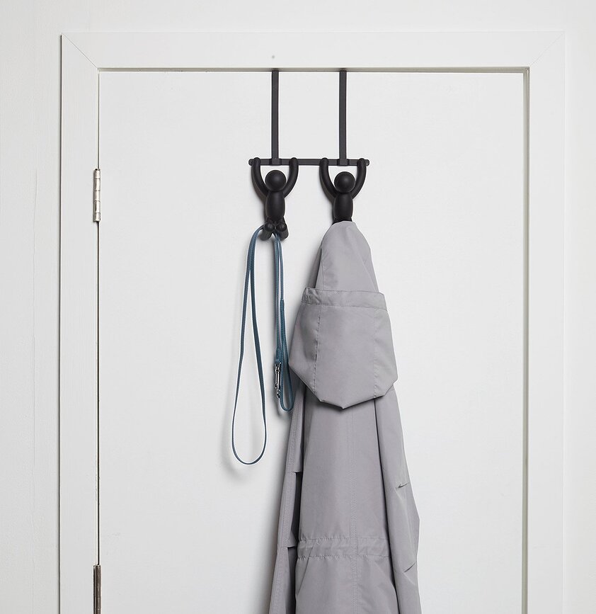 Colgador de puerta Buddy, negro