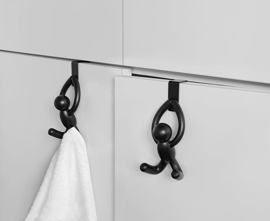 Colgadores para Puerta Buddy, blancos, 2 unidades