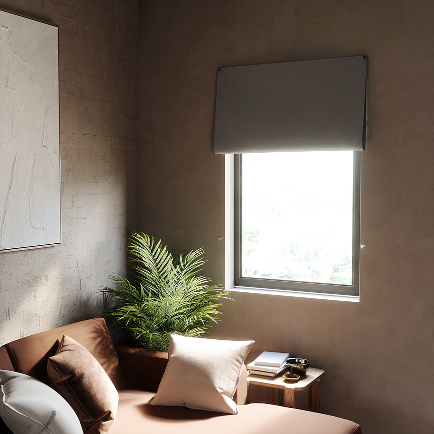 Cortina Panel Nightfall, 122 x 142 cm, gris