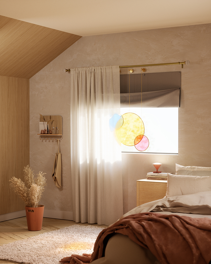 Cortina Panel Nightfall, 122 x 142 cm, gris