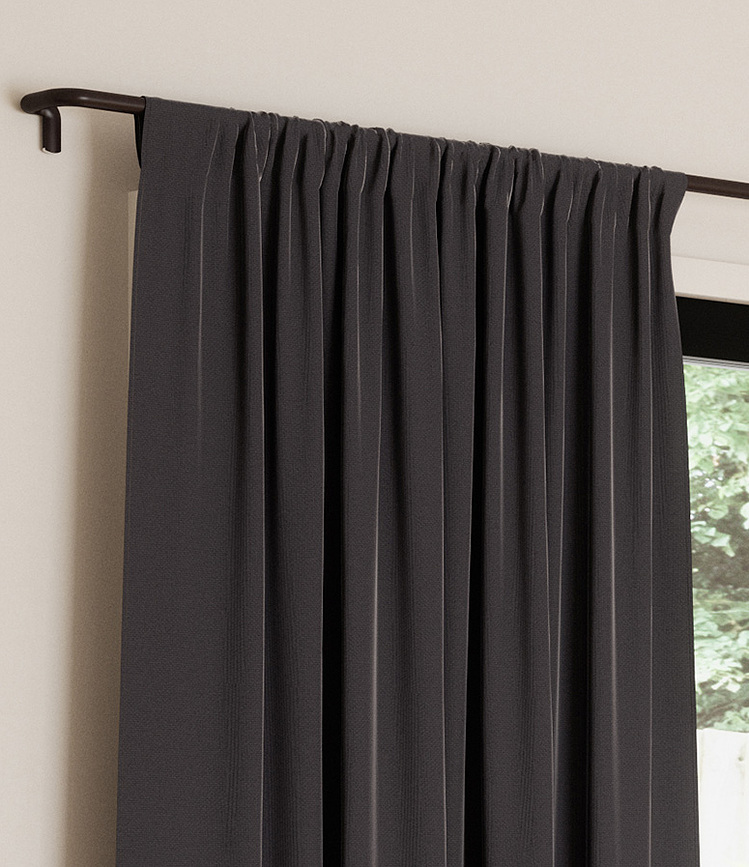 Cortinas para salón, 132 x 213 cm, azul oscuro, Pack de 2
