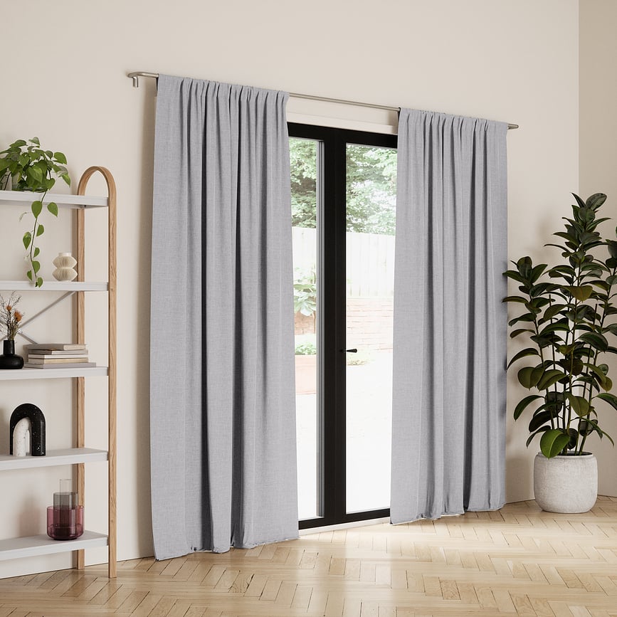Cortinas para salón, 132 x 213 cm, azul oscuro, Pack de 2