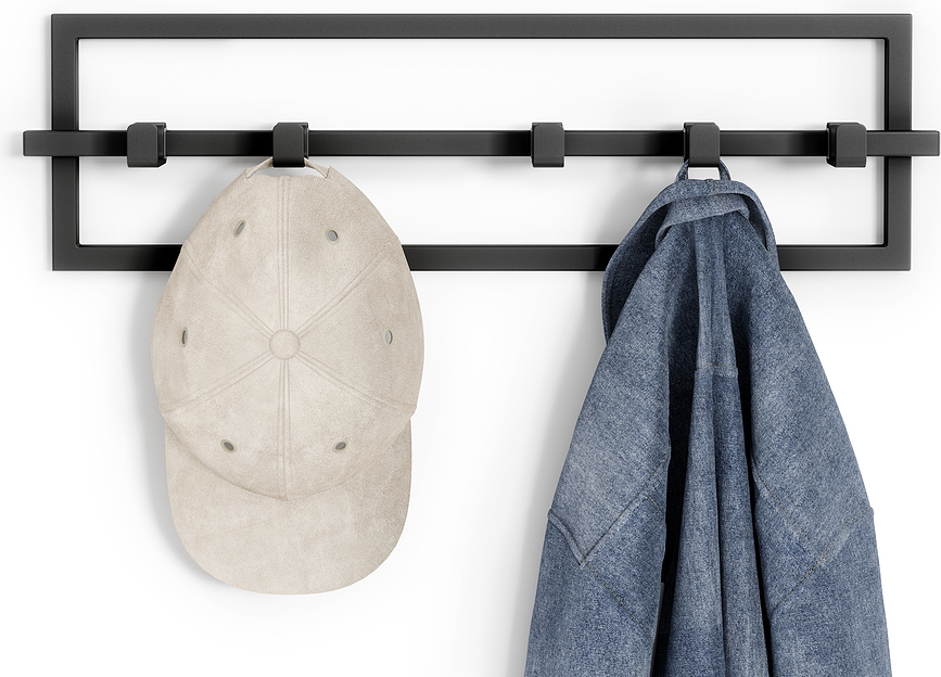 Cubiko Obešalnik stenski, črn