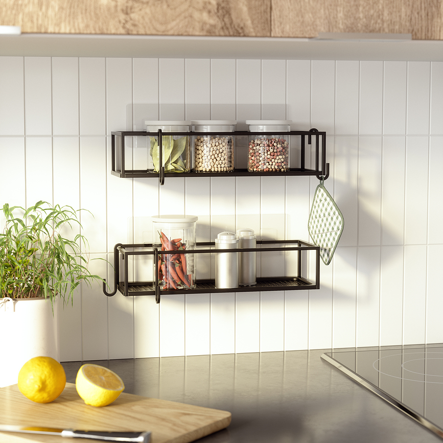 Cubiko Ράφια Ντους, λευκά, 2 τμχ