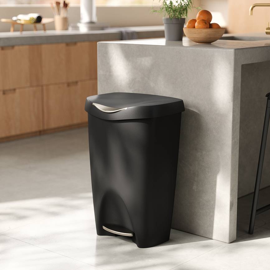 Cubo de basura Brim, 50 L, negro