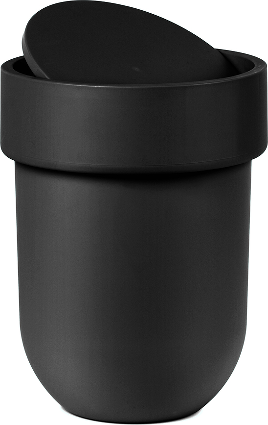 Cubo de basura Touch, blanco, con tapa