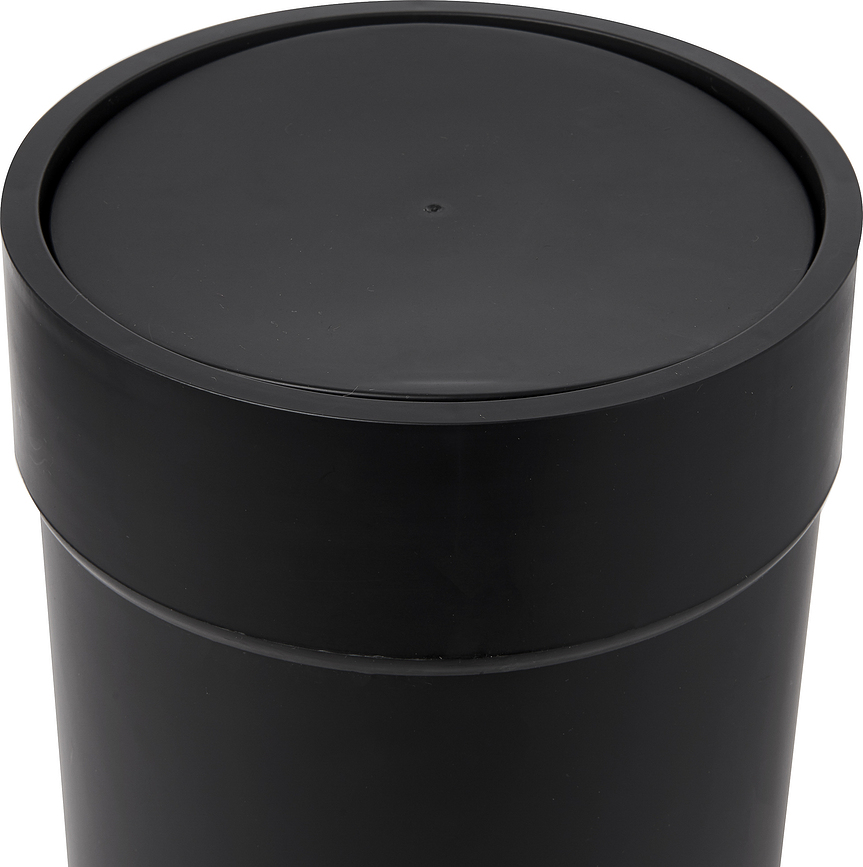 Cubo de basura Touch, blanco, con tapa