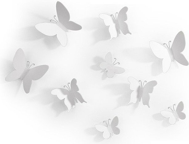 Dekoracja ścienna Mariposa biała