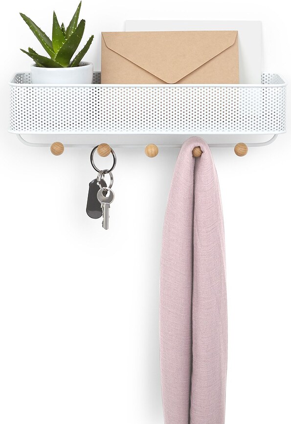 Estique Porte-manteau pour accessoires et vêtements, blanc
