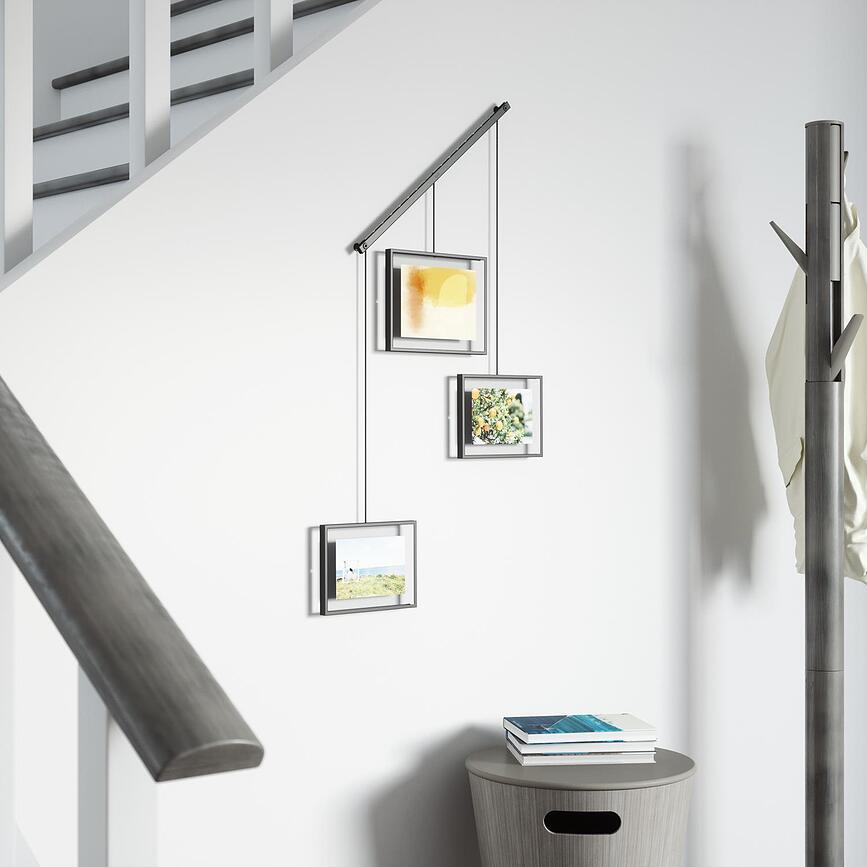 Exhibit Κρεμαστή Κορνίζα τριπλή, μαύρη