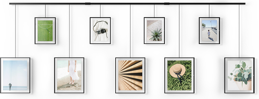 Exhibit Porte-Photos Mural pour 9 photos, noir