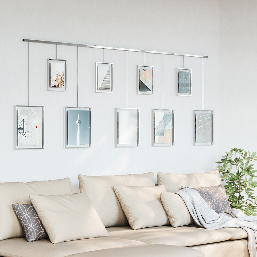 Exhibit Porte-Photos Mural pour 9 photos, noir