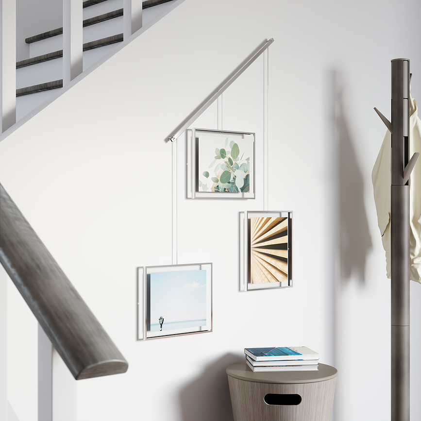 Exhibit Portant à Cadres Photo triple, 20 x 25 cm, noir