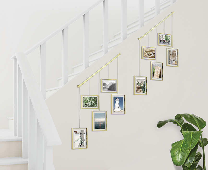 Exhibit stenski zaslon za slike, črn