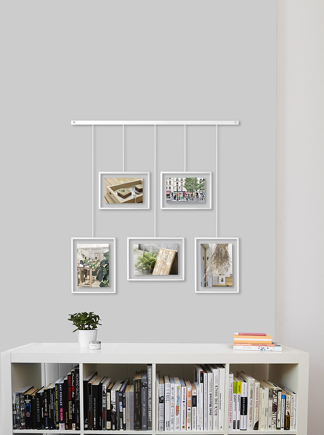 Exhibit stenski zaslon za slike, črn