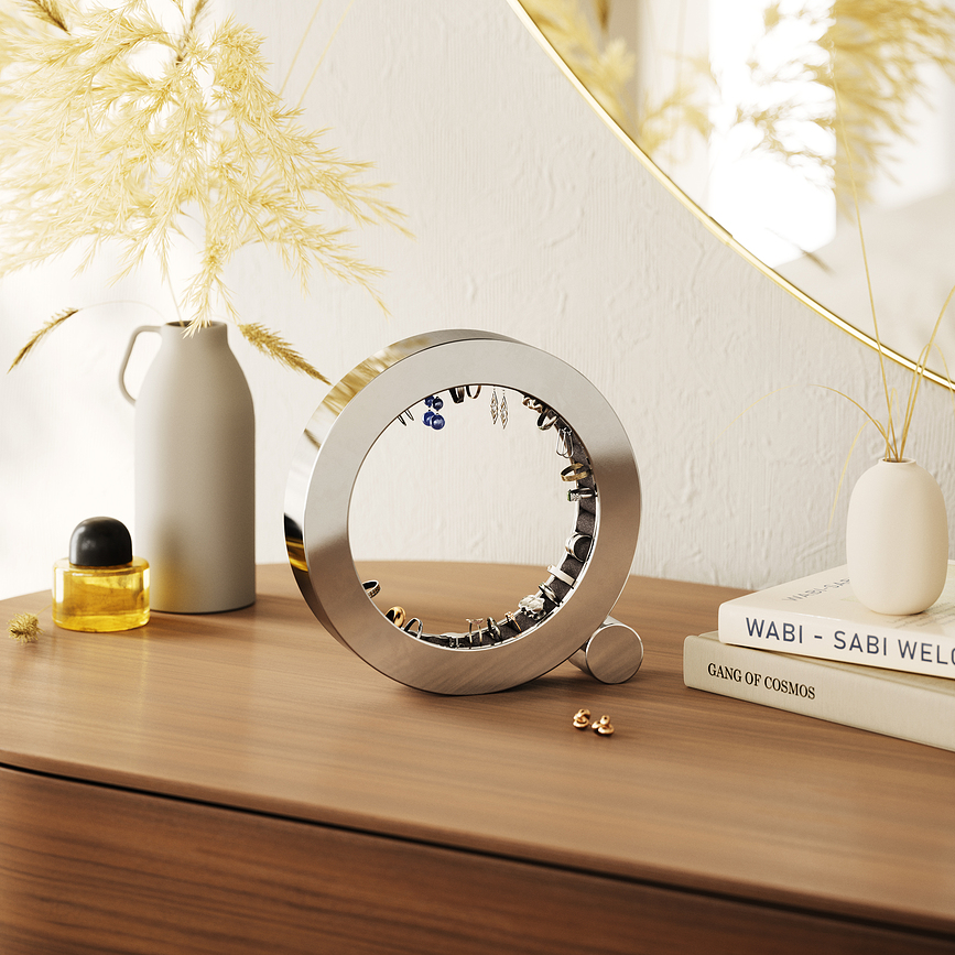 Ferris Βάση για Δαχτυλίδια, μεταλλική, ασημί