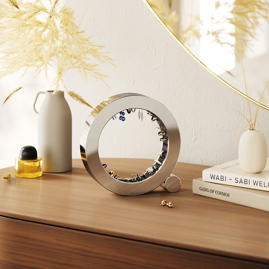 Ferris Stalak za Prstenje metalni srebrni