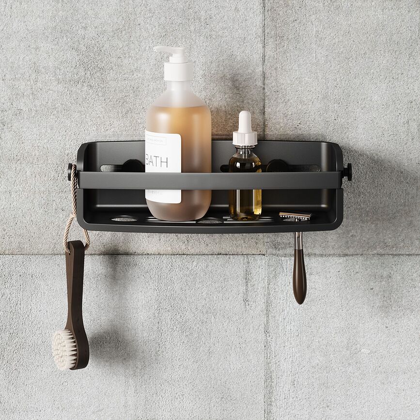 Flex Adhesive Étagère de Douche autocollante, blanche