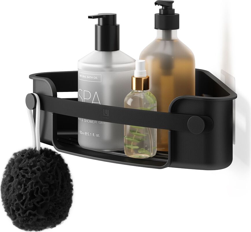 Flex Adhesive Étagère de Douche d'angle adhésive, blanche