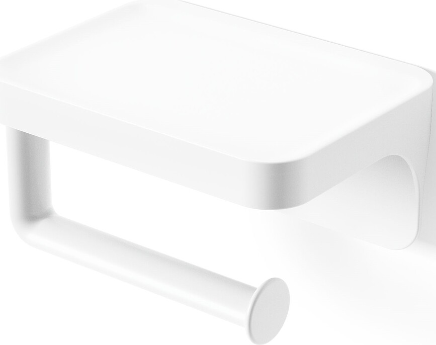Flex Adhesive Porte-papier toilette avec tablette, blanc