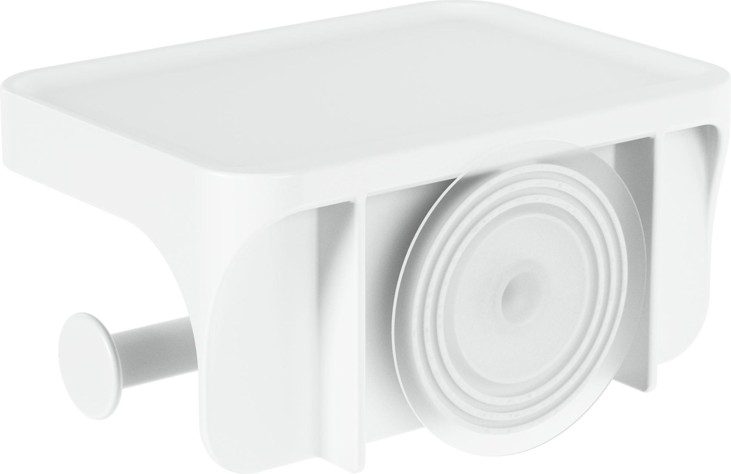 Toilettenpapierhalter Adhesive - mit Flex weiß Umbra Ablagebrett