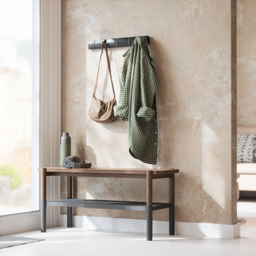 Flip Stenski obešalnik, svetel