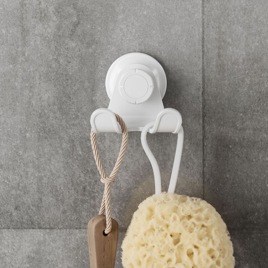 Gancho de pared adhesivo Flex, blanco