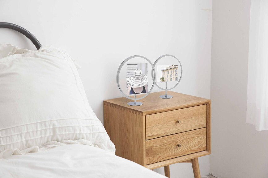 Infinity Cadre Photo rond, 13 x 18 cm, noir