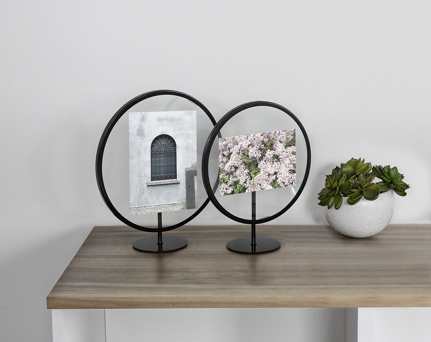 Infinity Κορνίζα στρογγυλή, 13 x 18 cm, μαύρη