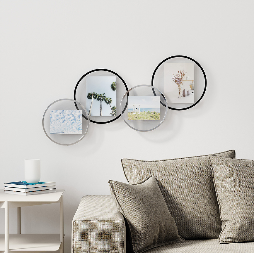 Infinity Κορνίζα στρογγυλή, 13 x 18 cm, μαύρη