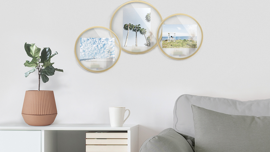 Infinity Okvir za slike okrogel, 13 x 18 cm, črn