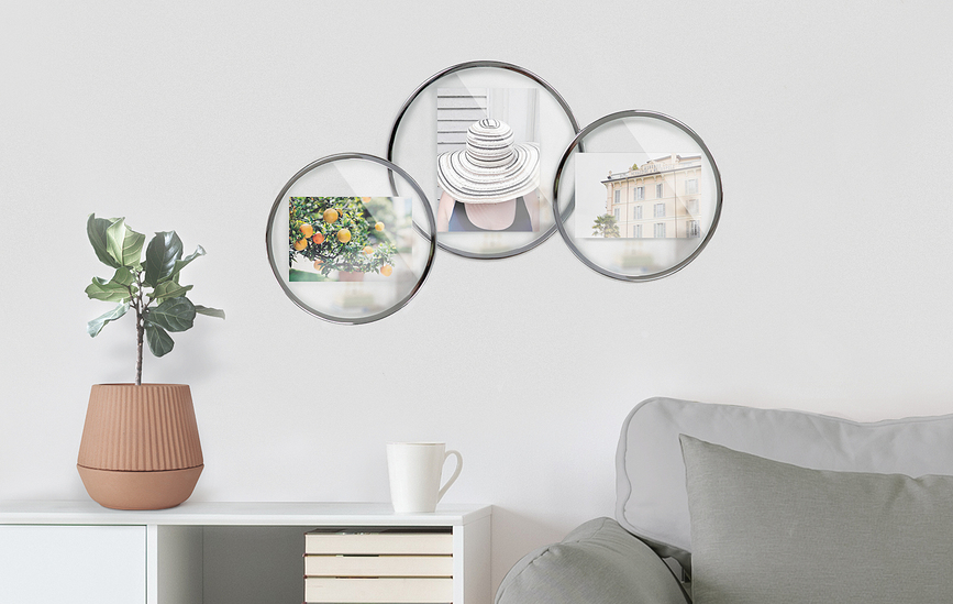 Infinity Okvir za slike okrogel, 13 x 18 cm, črn