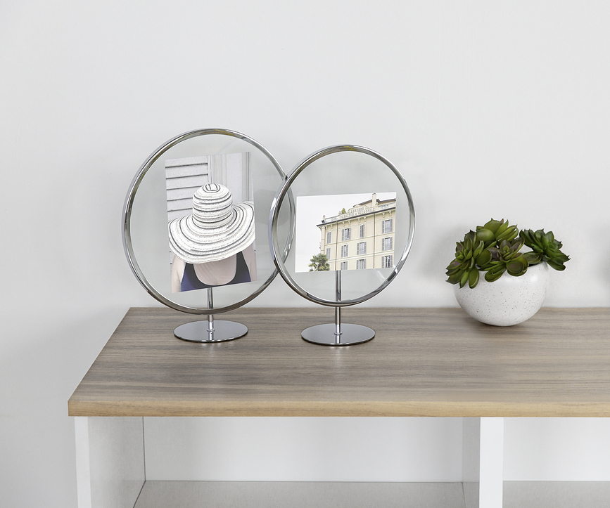 Infinity Okvir za slike okrogel, 13 x 18 cm, črn